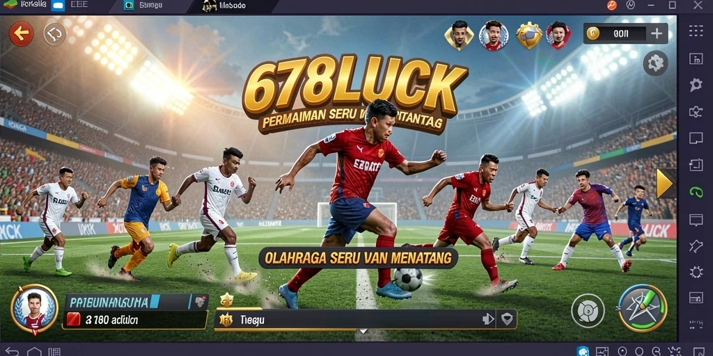 Screenshot gameplay 678LUCK dengan aksi olahraga yang intens.