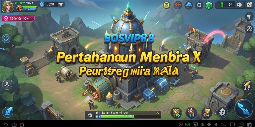 Tampilan gameplay menantang dalam Tower Defense BOSVIP88.