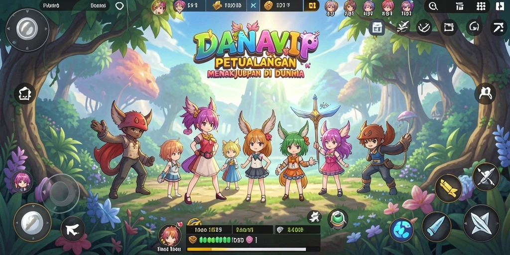 Tampilan screenshot dari gameplay menakjubkan dalam DANAVIP.