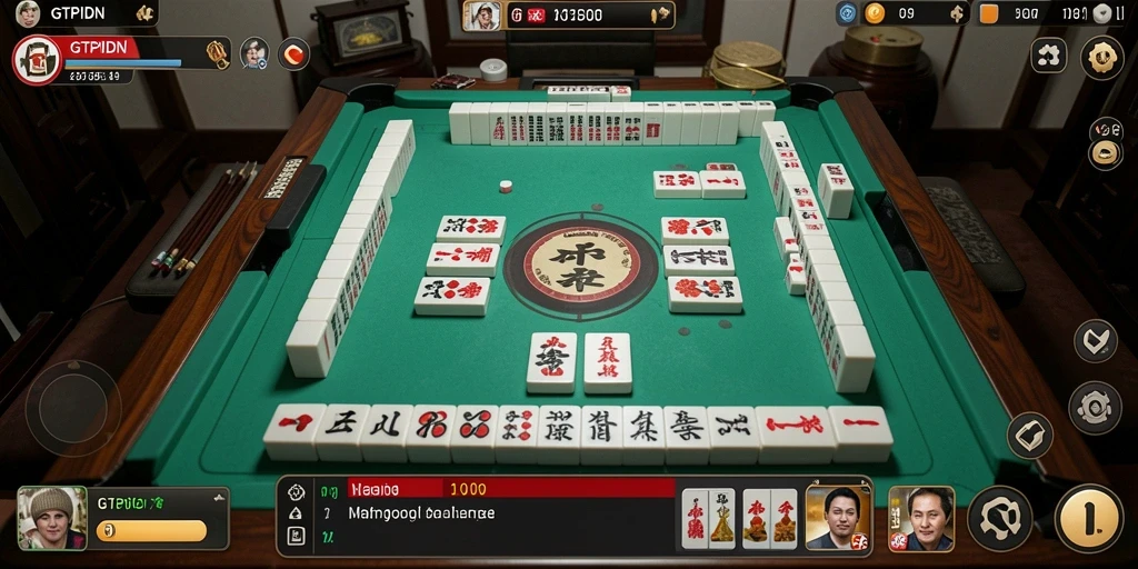 Tampilan gameplay GTPIDN dengan papan Mahjong yang menantang.