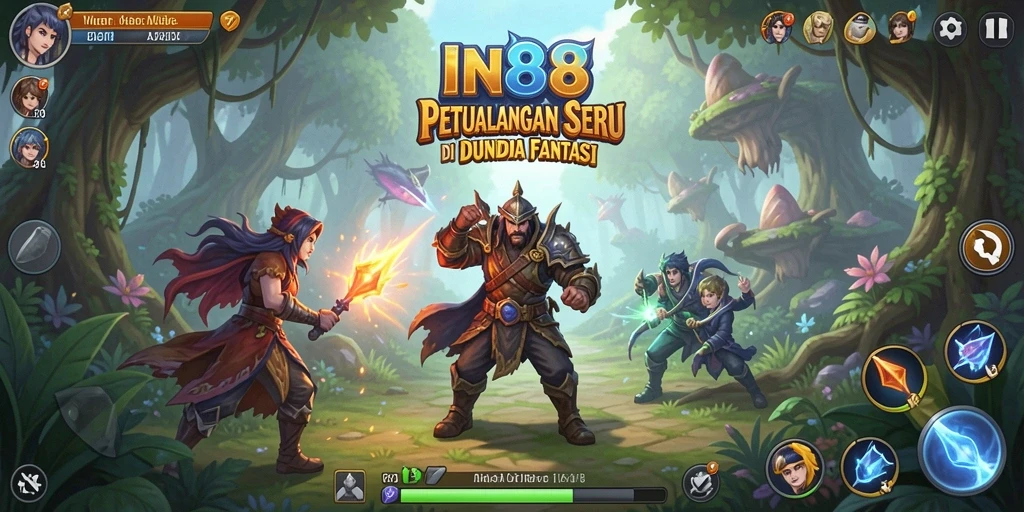 Tampilan gameplay petualangan IN88 yang menakjubkan dan penuh aksi.