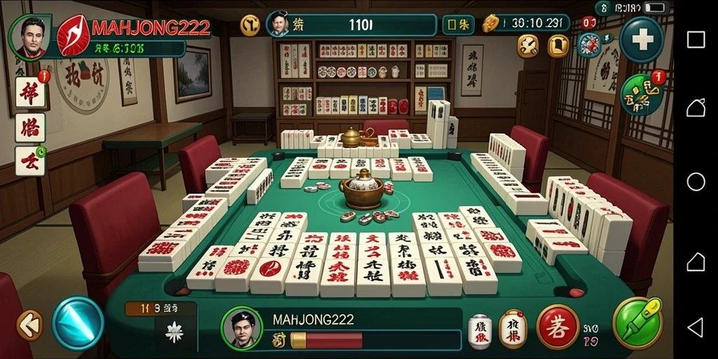 Tampilan gameplay MAHJONG222 yang intuitif dan efisien.