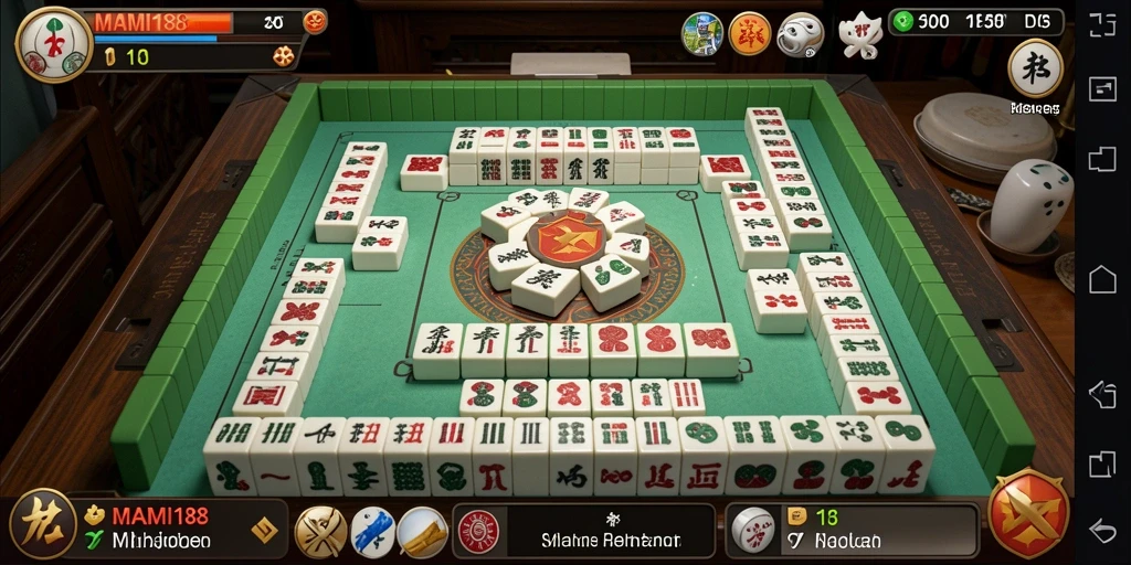 Screenshot gameplay MAMI188 yang menunjukkan keseruan permainan Mahjong.