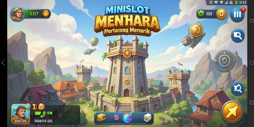 Gameplay seru Tower Defense di MINISLOT dengan menara strategis.