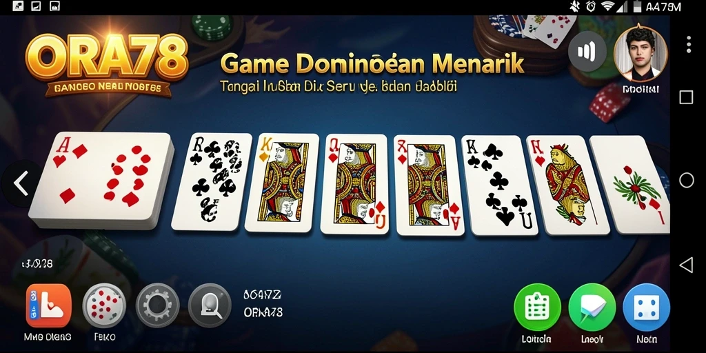 Tampilan gameplay ORA78 dengan aksi domino yang seru.