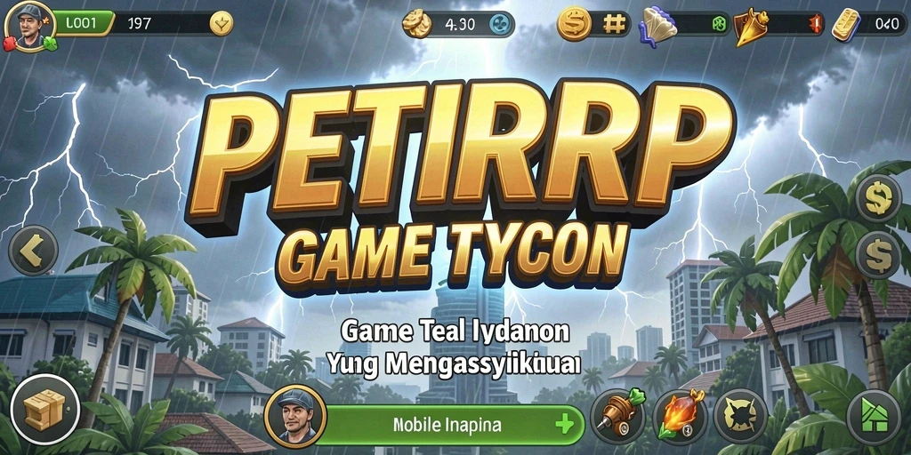 Screenshot gameplay PETIRRP menampilkan manajemen bisnis yang seru.