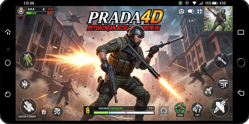 Tampilan seru gameplay PRADA4D dengan aksi bertarung mendebarkan.