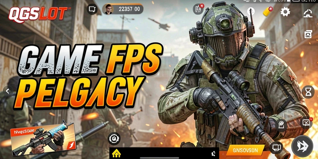 Screenshot gameplay QQSLOT menampilkan aksi tembak-menembak yang mendebarkan.