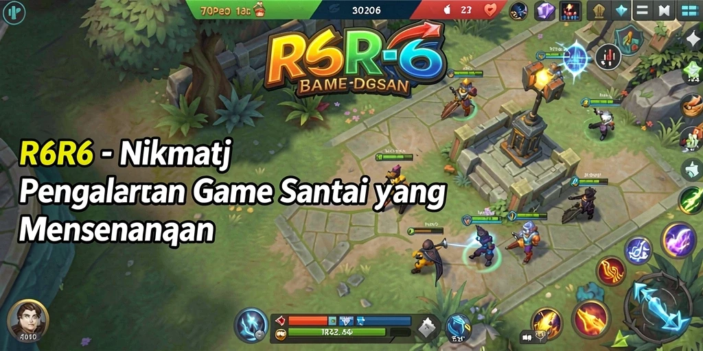 Tampilan gameplay R6R6 yang menarik dan penuh warna.