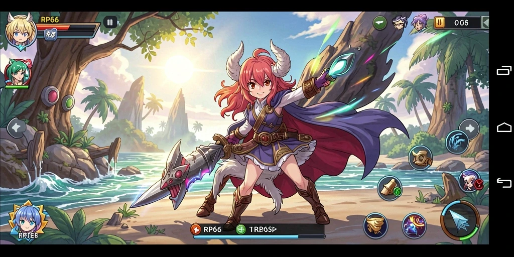 Tampilan menarik dari gameplay RP66 dengan karakter Anime yang hidup.