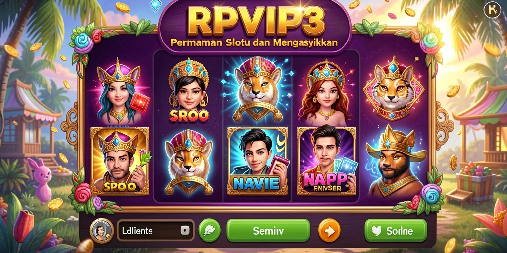 Tampilan menarik dari gameplay RPVIP3 dengan mesin slot menyeramkan.