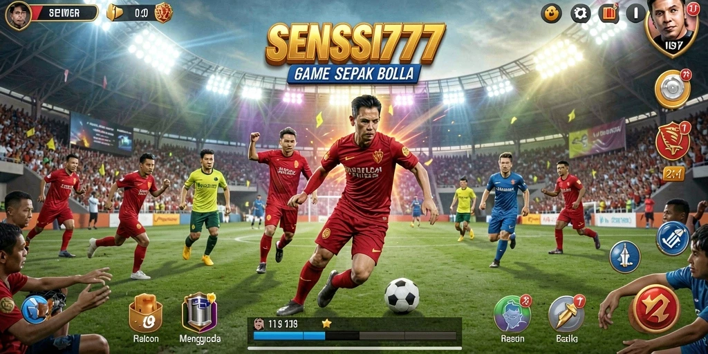 Gameplay SENSASI777 yang seru dalam pertandingan sepak bola.