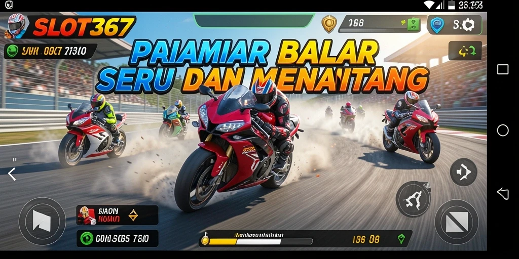 Tangkapan layar SLOT367 saat balapan motor yang mendebarkan di lintasan.