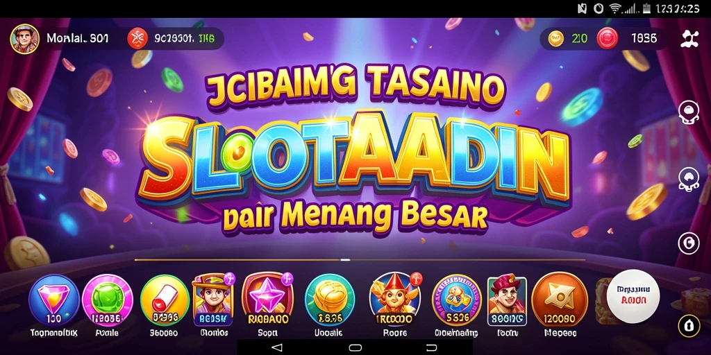 Gambaran gameplay seru dari aplikasi SLOTALADIN yang menghadirkan berbagai mesin slot.