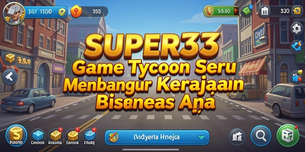Tangkapan layar SUPER33 menampilkan momen mendebarkan dalam membangun kerajaan bisnis.