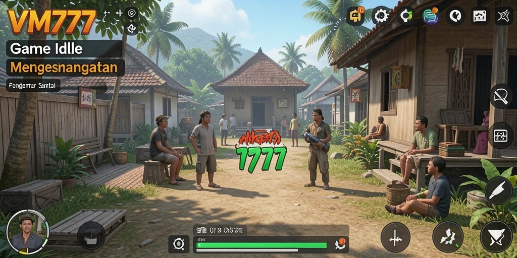 Tampilan gameplay VM777 yang menawan dan santai.