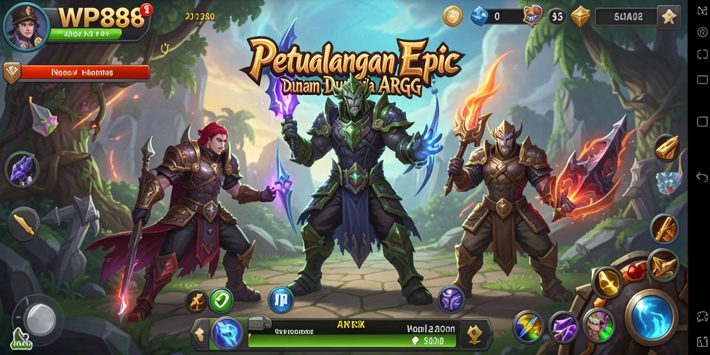 Tampilan gameplay WP888 yang seru dan menegangkan dalam dunia ARPG.